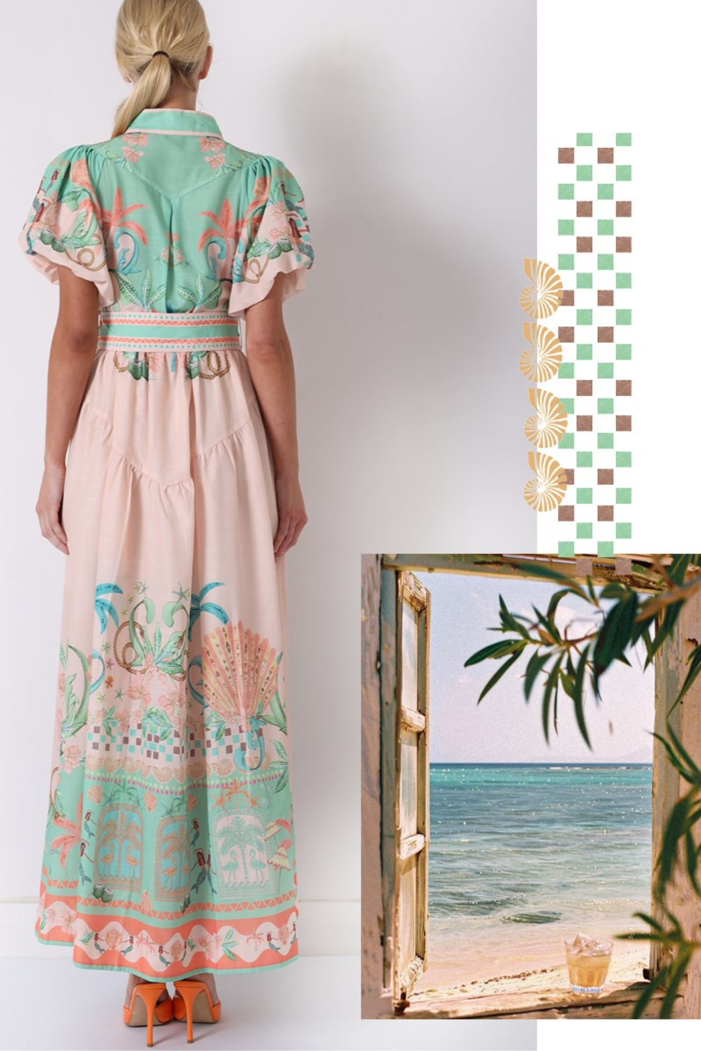 Flamingo Coast Maxi Dress