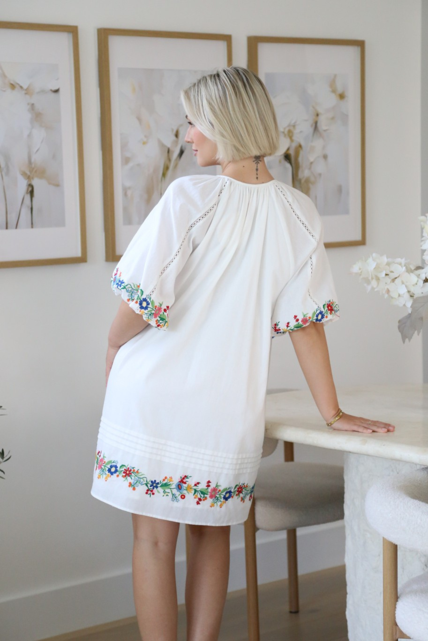 Boho Bloom Mini Dress