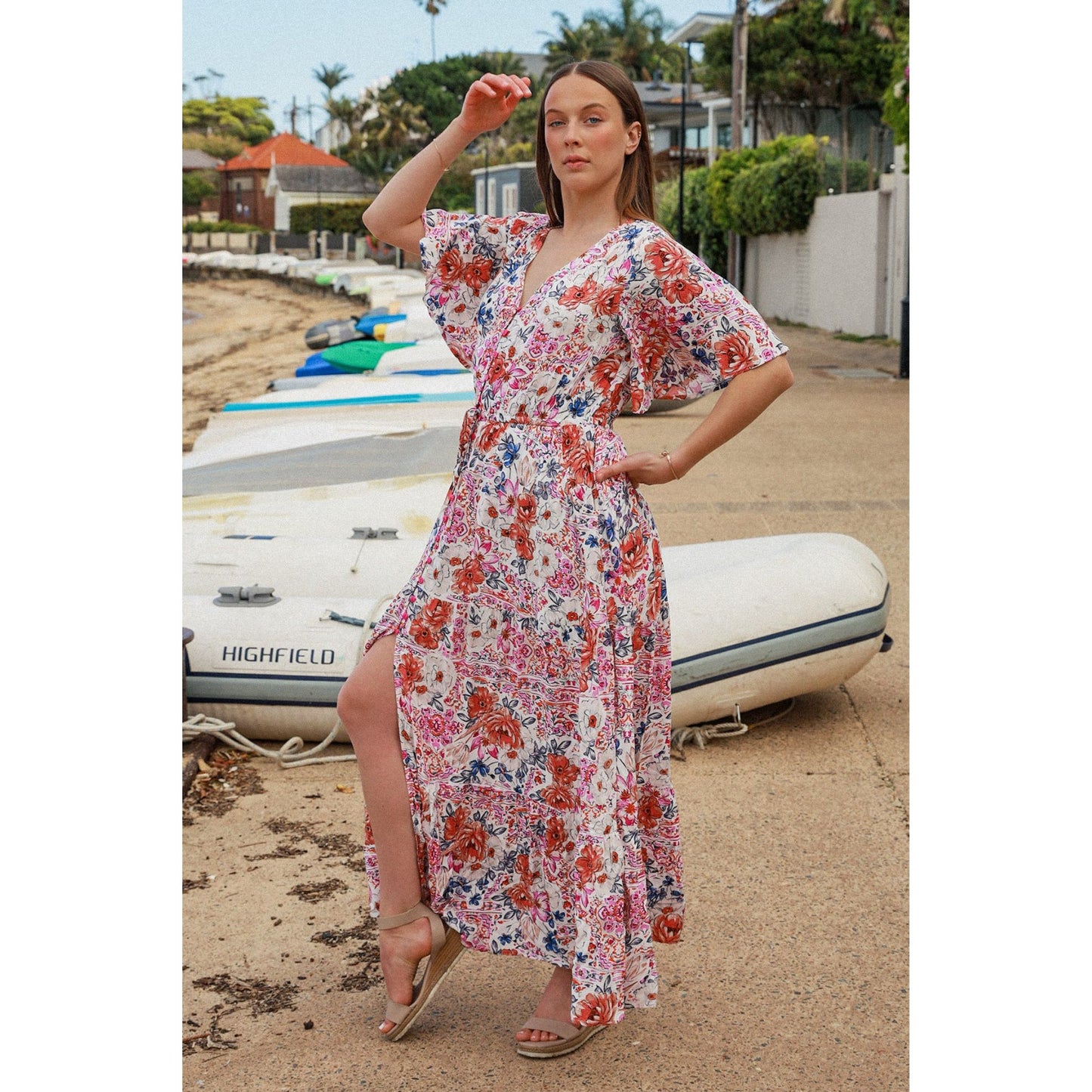 Sofia V Neck Maxi Dress