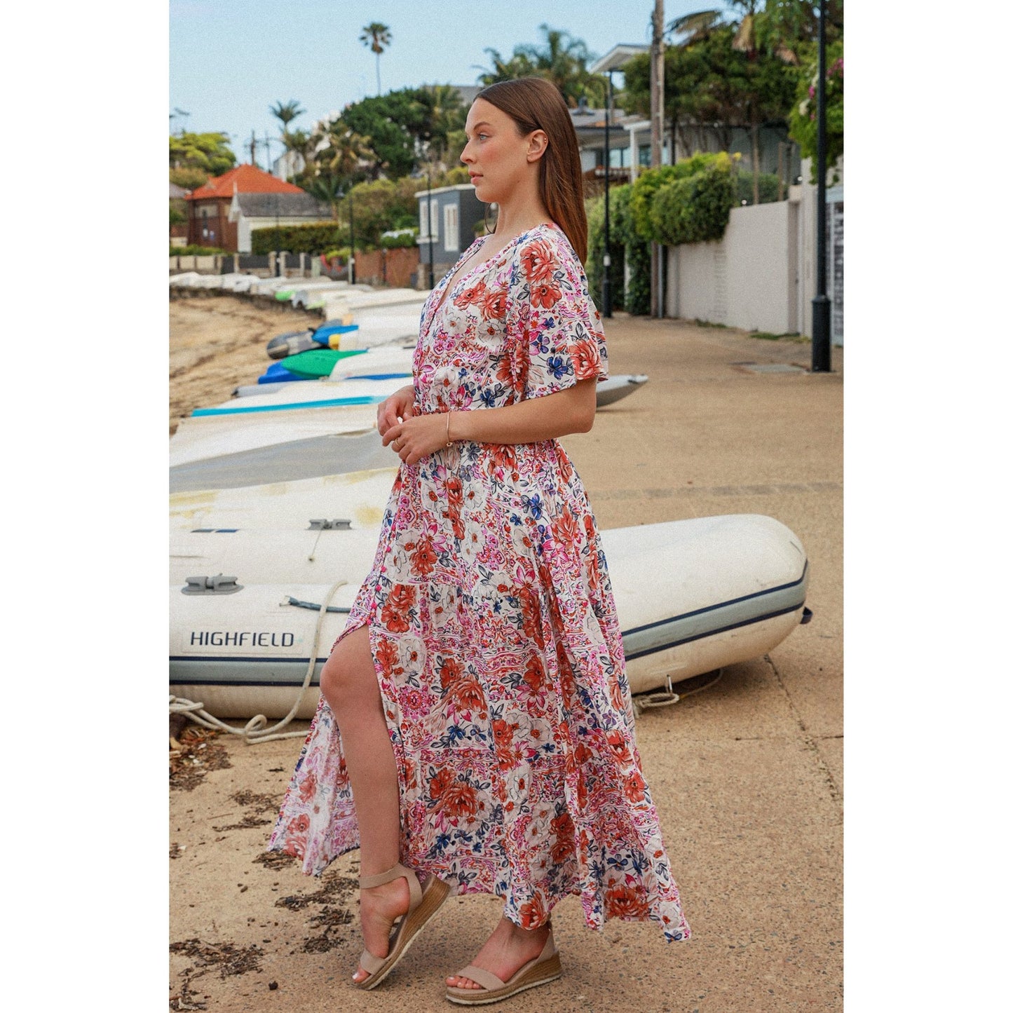 Sofia V Neck Maxi Dress