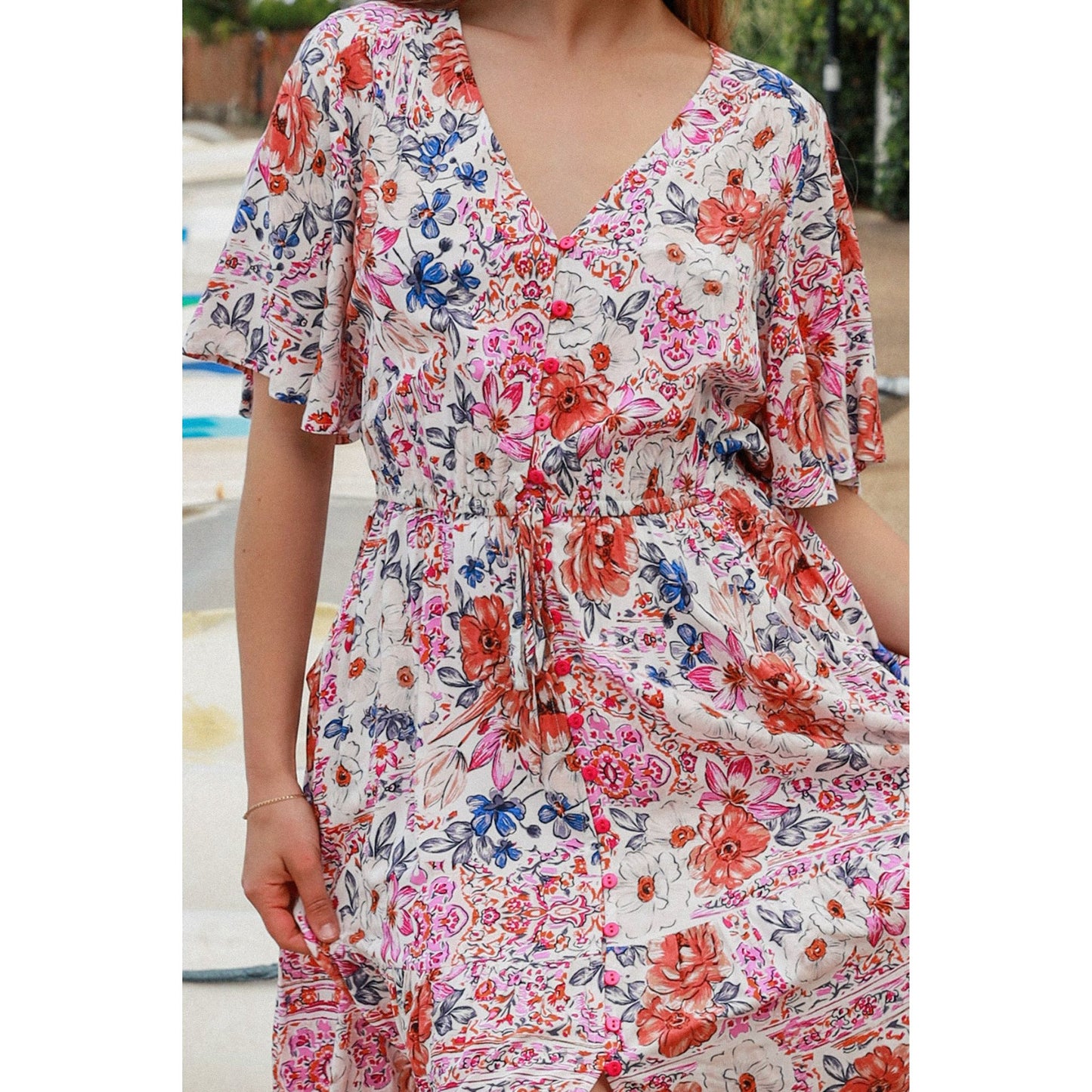 Sofia V Neck Maxi Dress