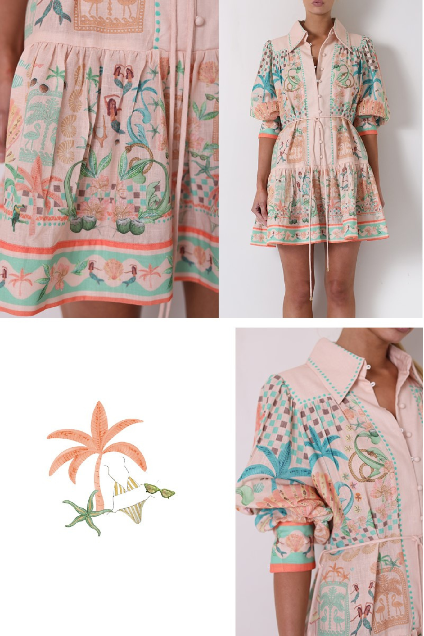 Palm Vista Mini Dress