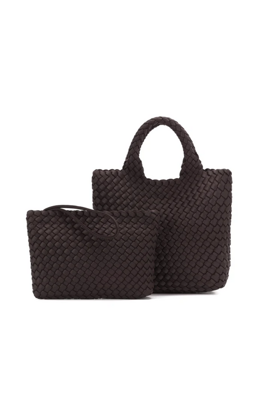 Riveria Chocolate 2 Piece Mini Tote Handbag