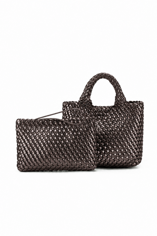 Mariella Metallic Medium Tote Handbag