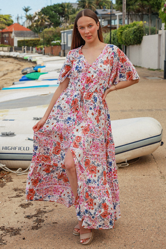 Sofia V Neck Maxi Dress