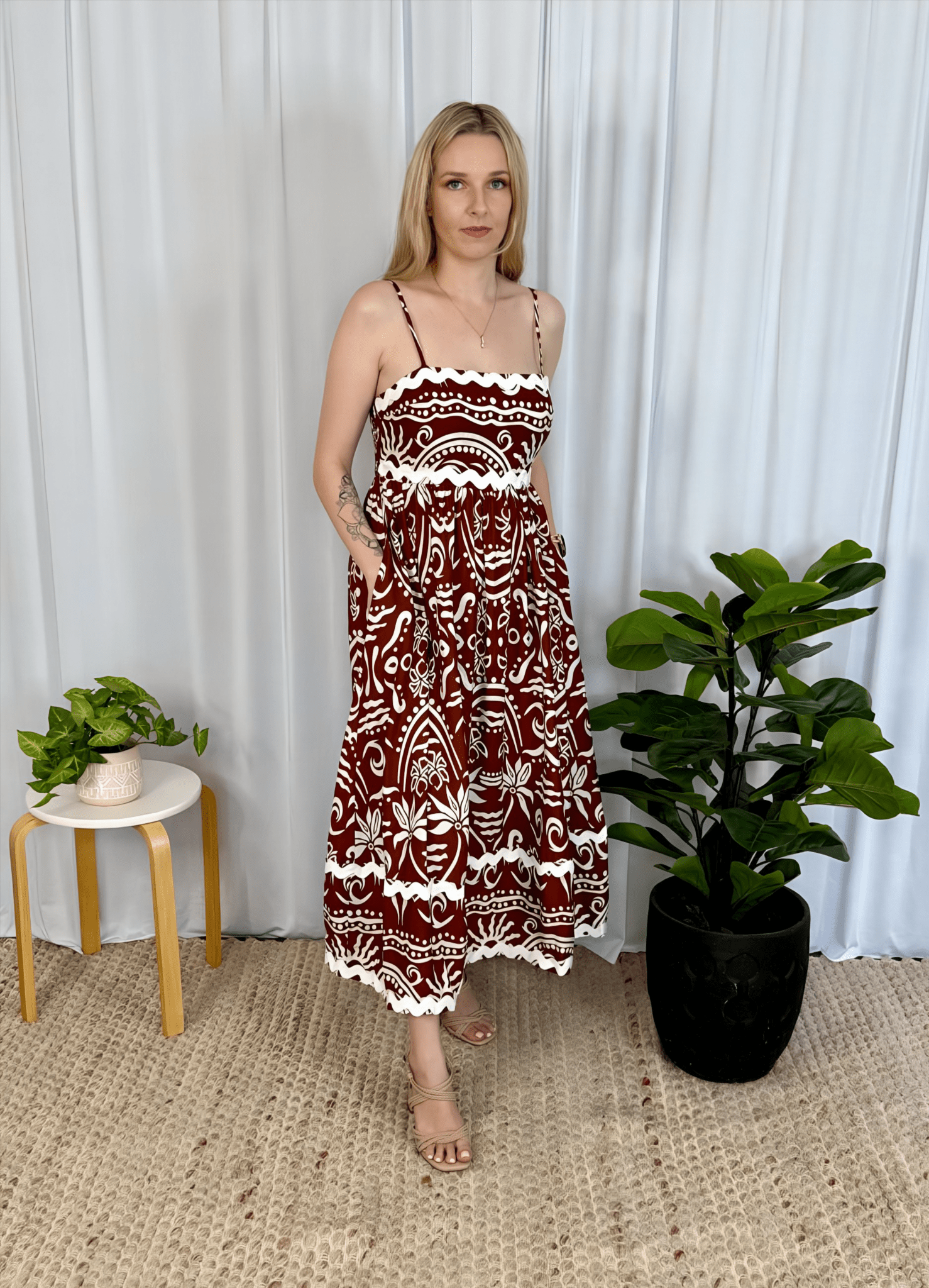 Alexa Midi Dress - Solara Boheme