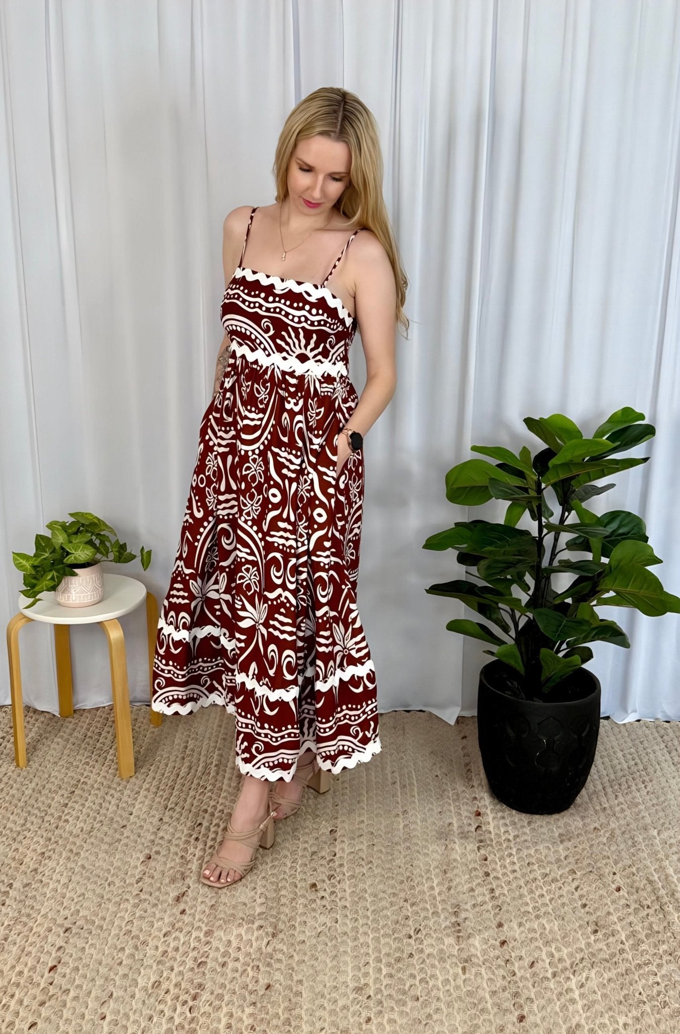 Alexa Midi Dress - Solara Boheme