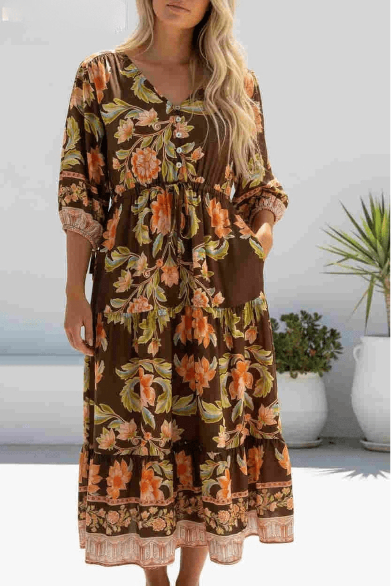 Carmen Midi Dress - Solara Boheme