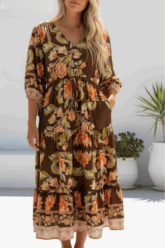 Carmen Midi Dress - Solara Boheme