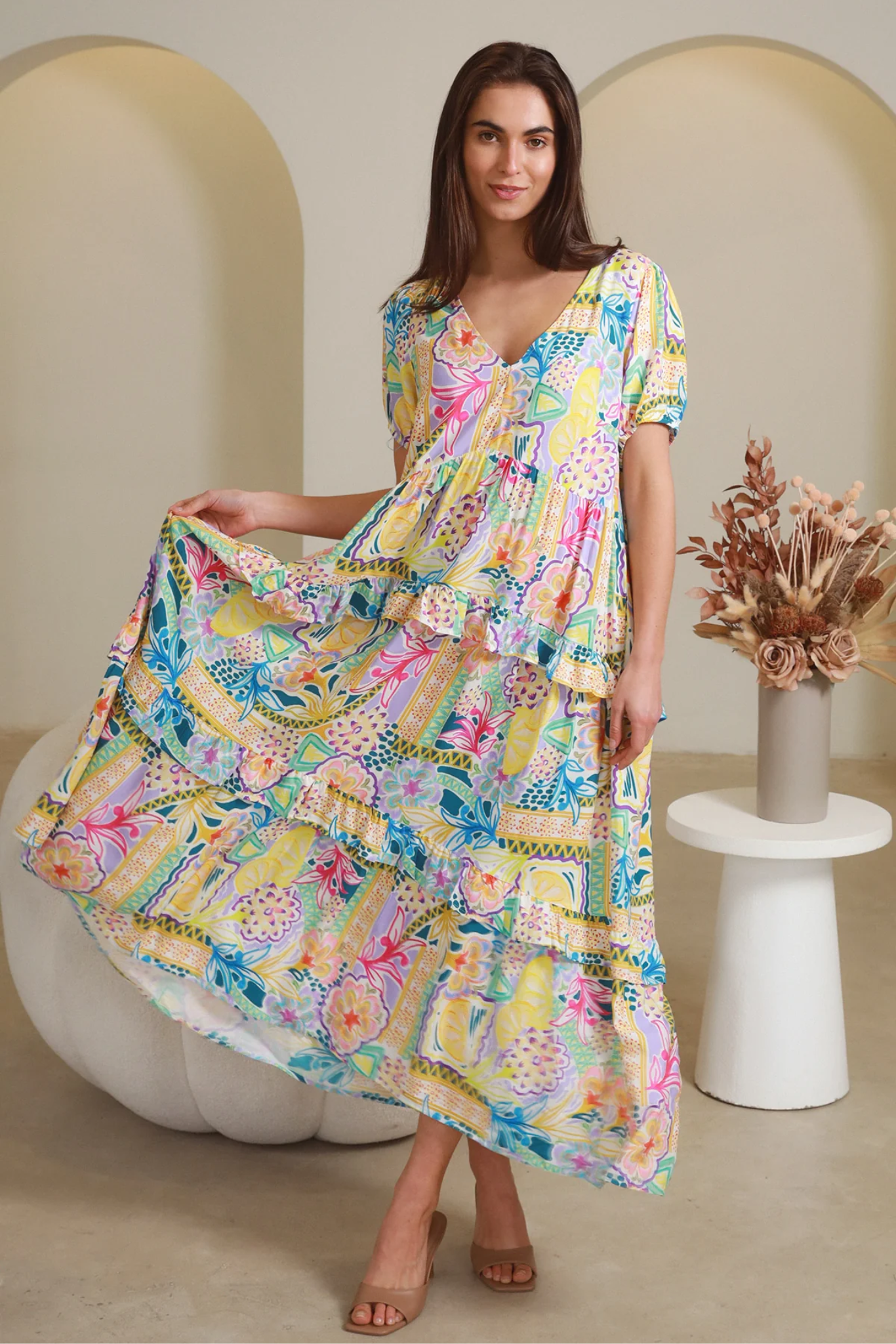 Cindy Midi Dress - Solara Boheme