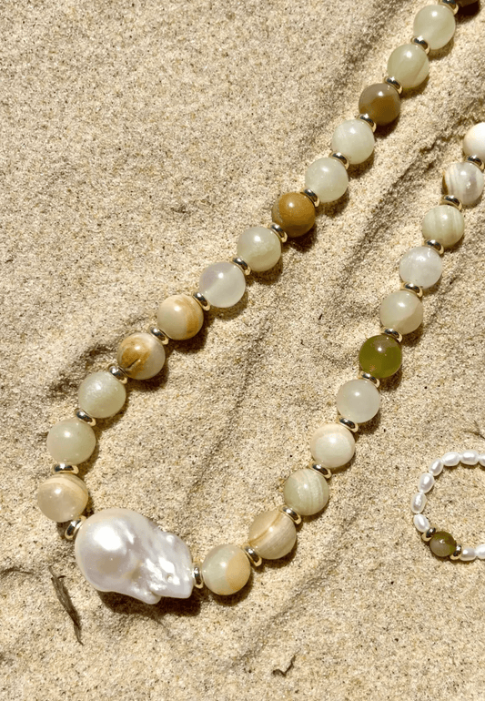 Coloured Sands Baroque Pearl Necklace - Solara Boheme