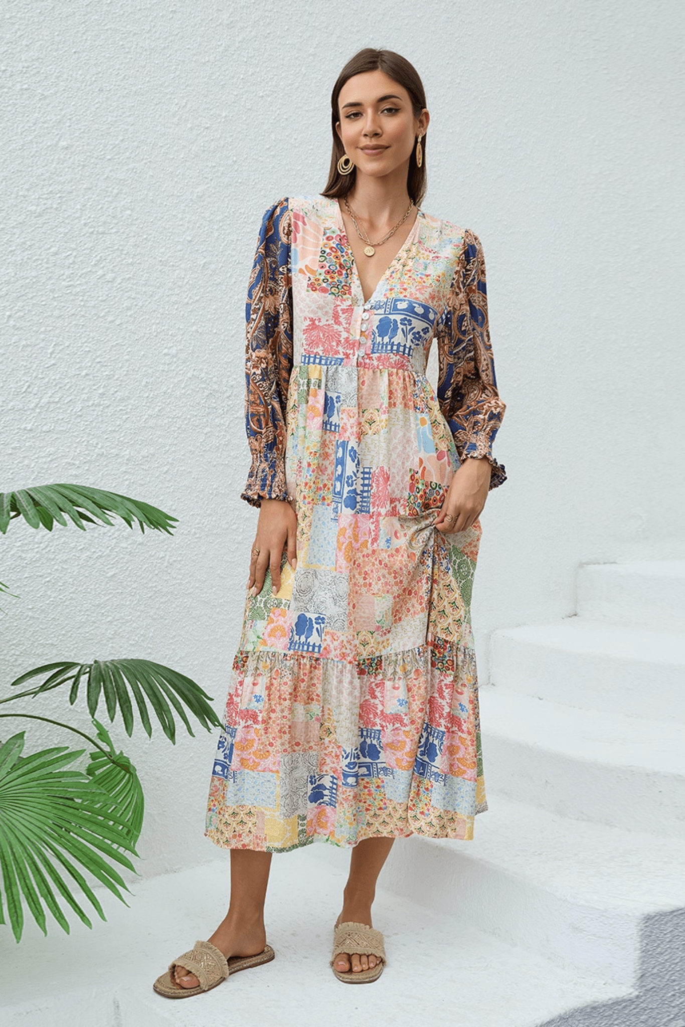 Enchanted Blue Midi Dress - Solara Boheme