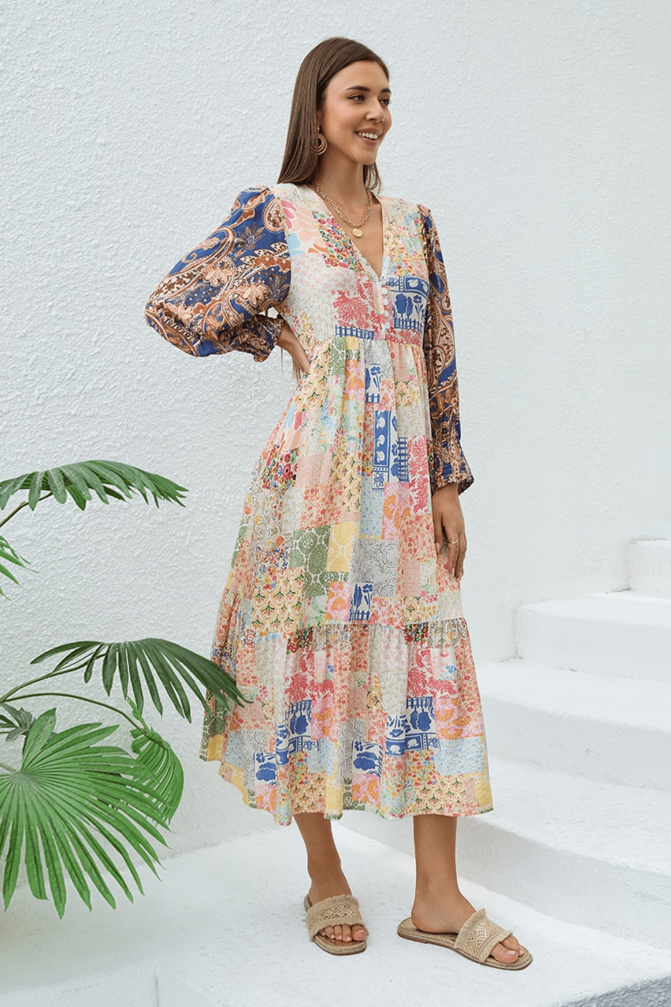 Enchanted Blue Midi Dress - Solara Boheme