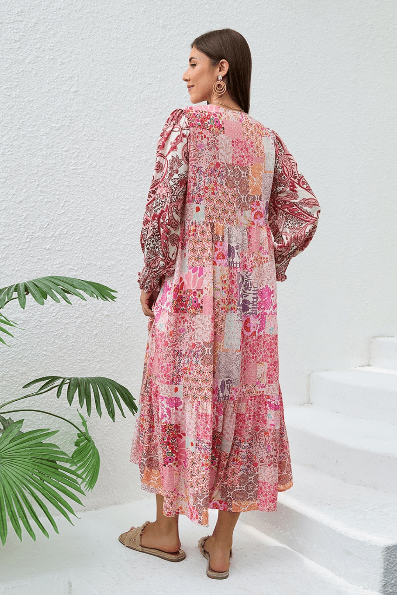 Enchanted Pink Midi Dress - Solara Boheme