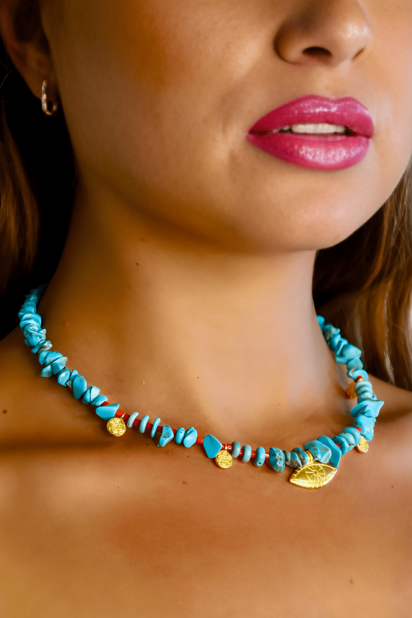 Evil Eye Howlite Necklace - Solara Boheme