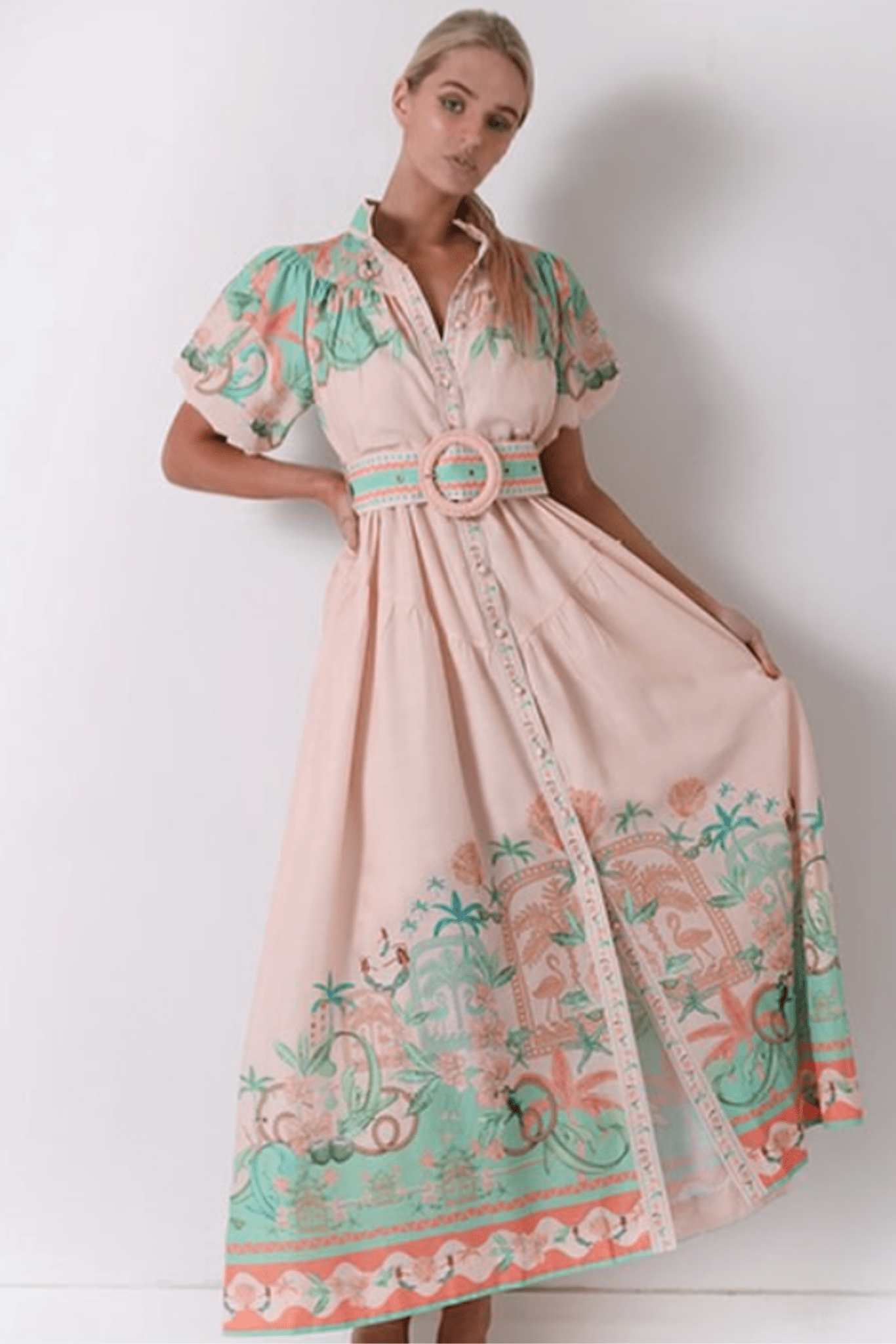Flamingo Coast Maxi Dress - Solara Boheme