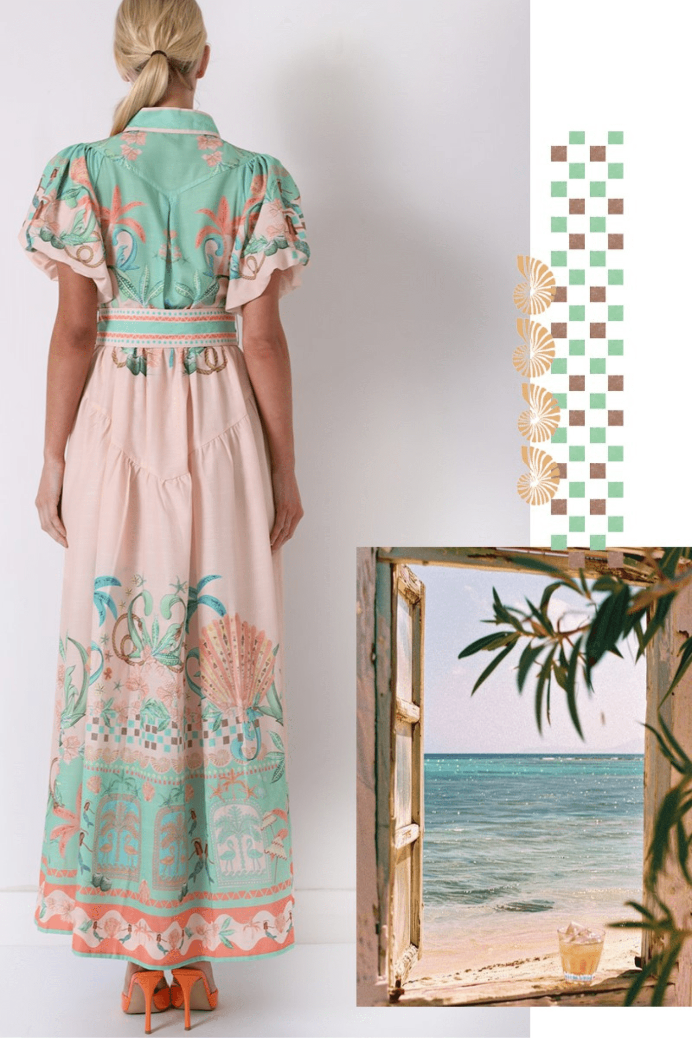 Flamingo Coast Maxi Dress - Solara Boheme
