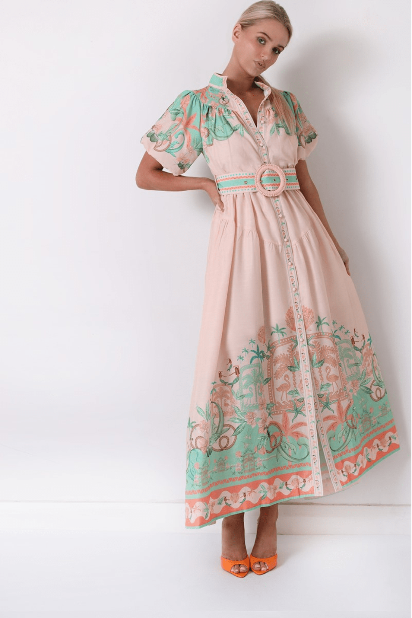Flamingo Coast Maxi Dress - Solara Boheme