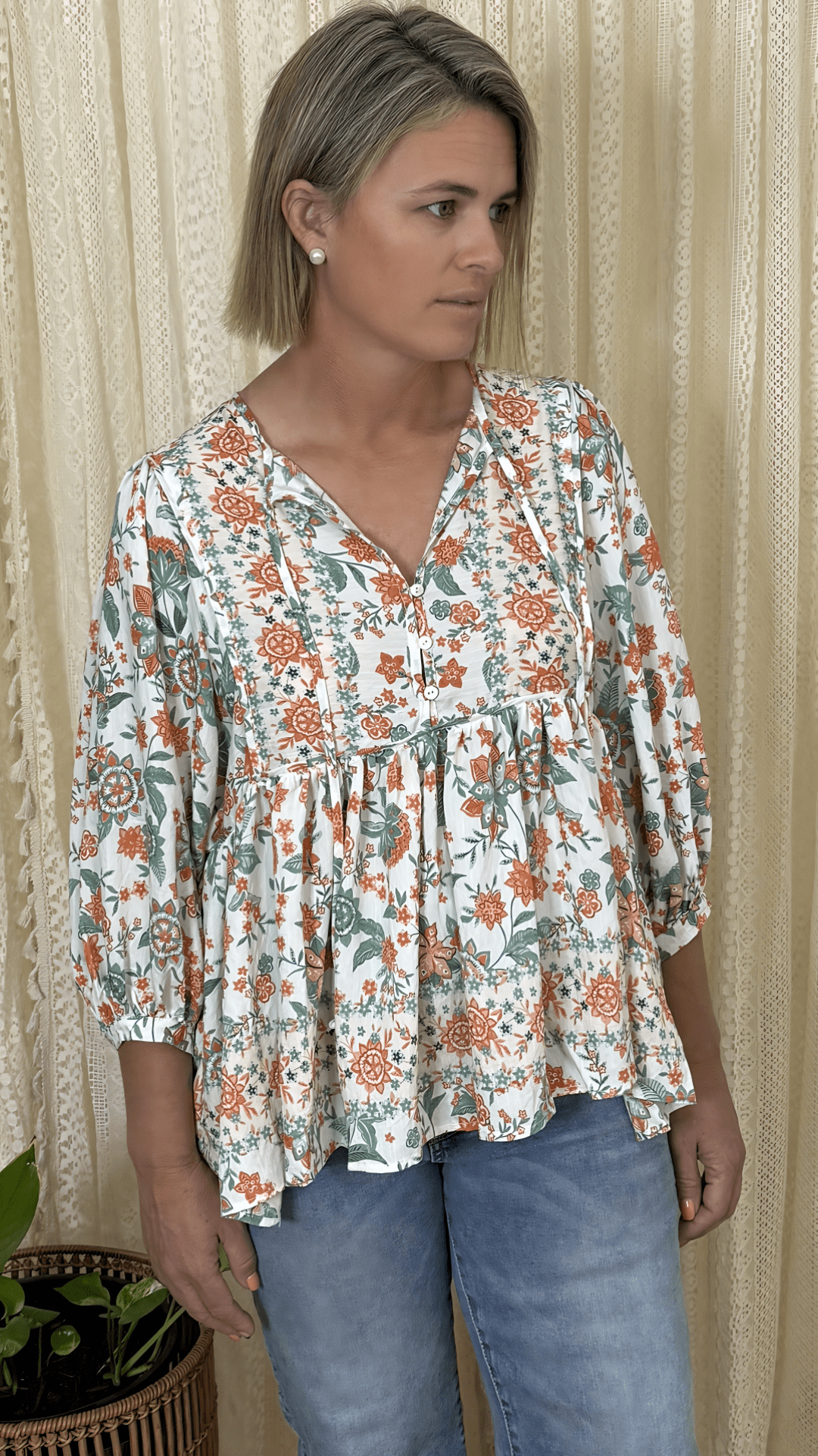 Harvest Blossom Blouse - Solara Boheme