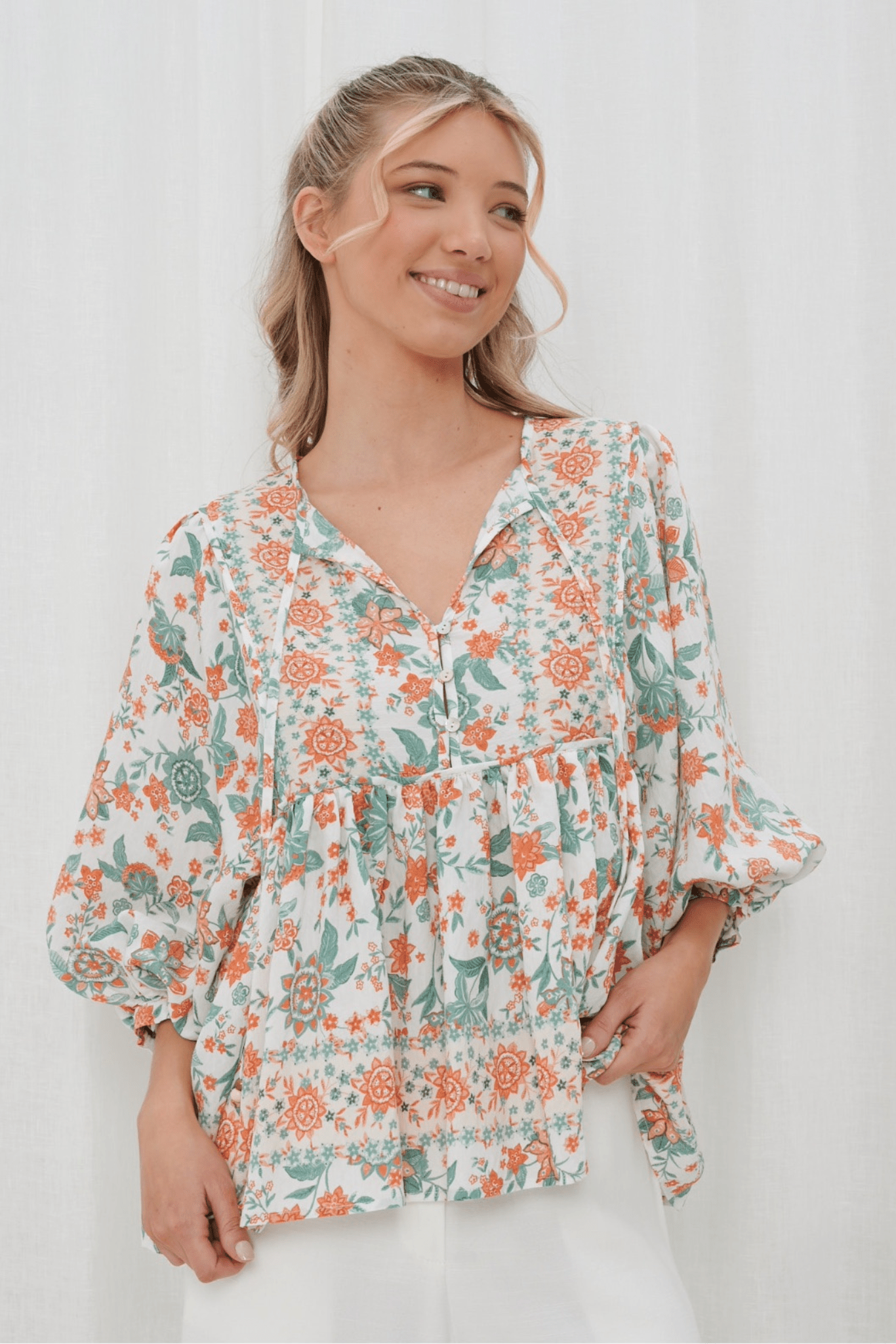 Harvest Blossom Blouse - Solara Boheme