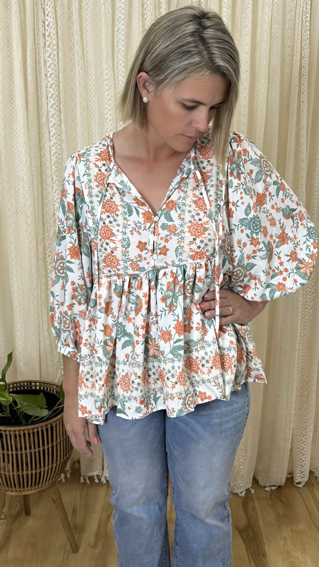 Harvest Blossom Blouse - Solara Boheme