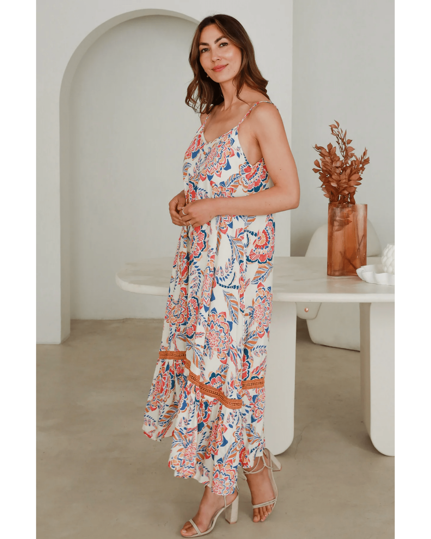 Helena Slip Midi Dress - Solara Boheme