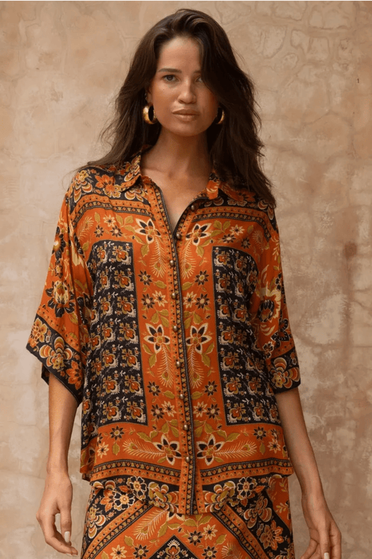 Lois Shirt - Saffron - Solara Boheme