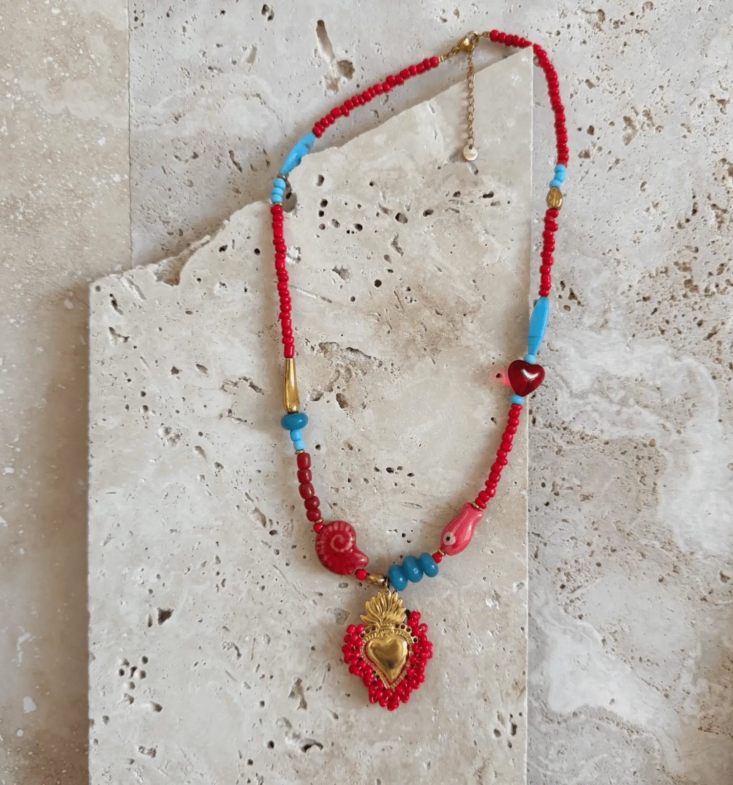 Mallorca Necklace - Red - Solara Boheme