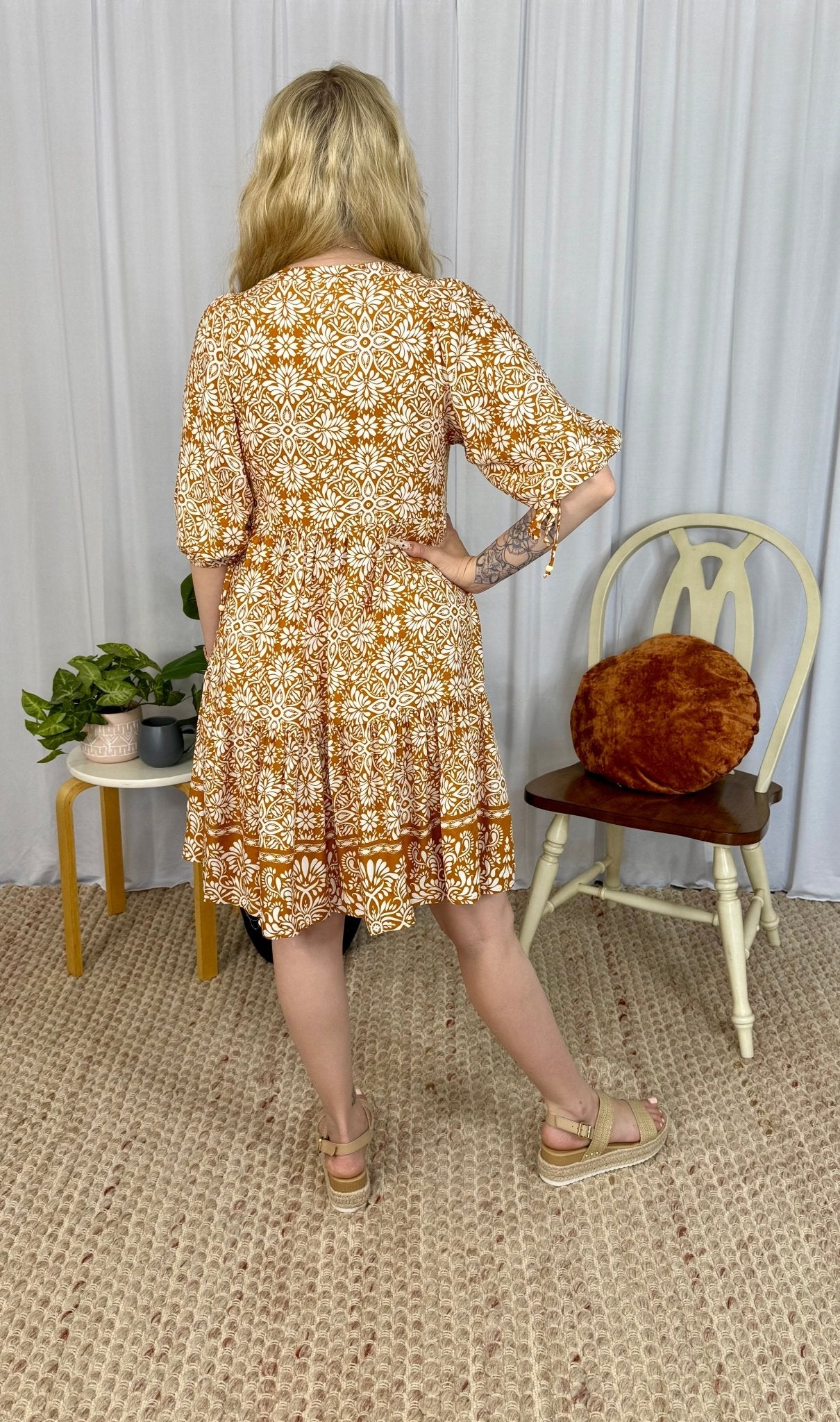 Marigold Mini Dress - Solara Boheme