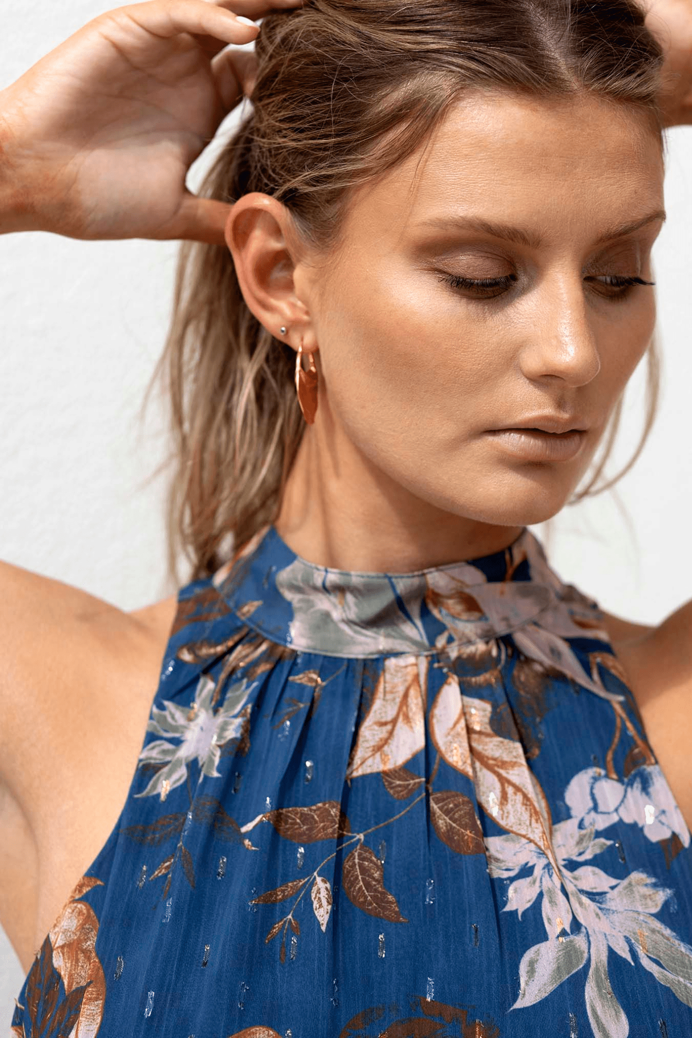 Moonflower High Neck Sleeveless Dress - Solara Boheme