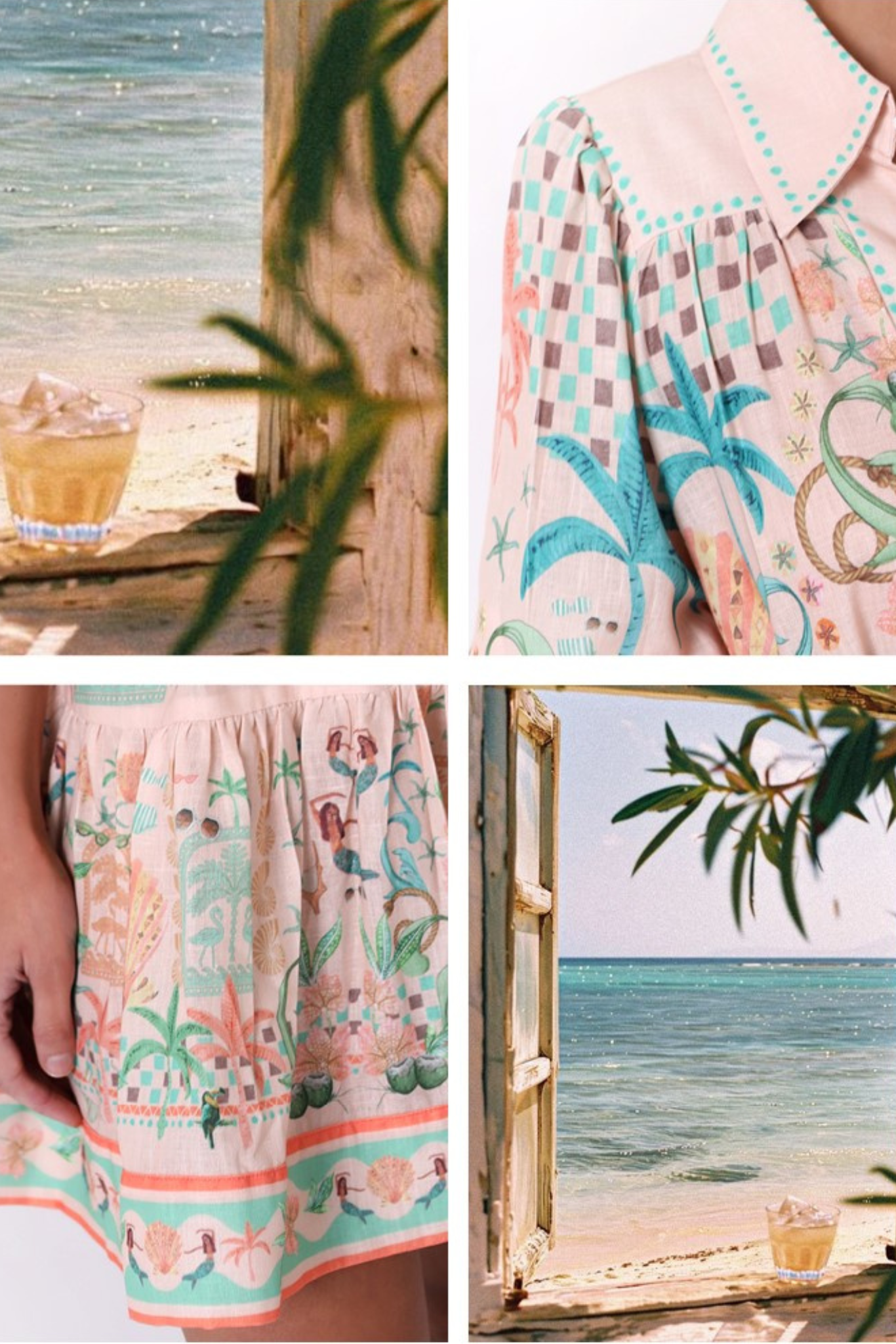 Palm Vista Mini Dress - Solara Boheme