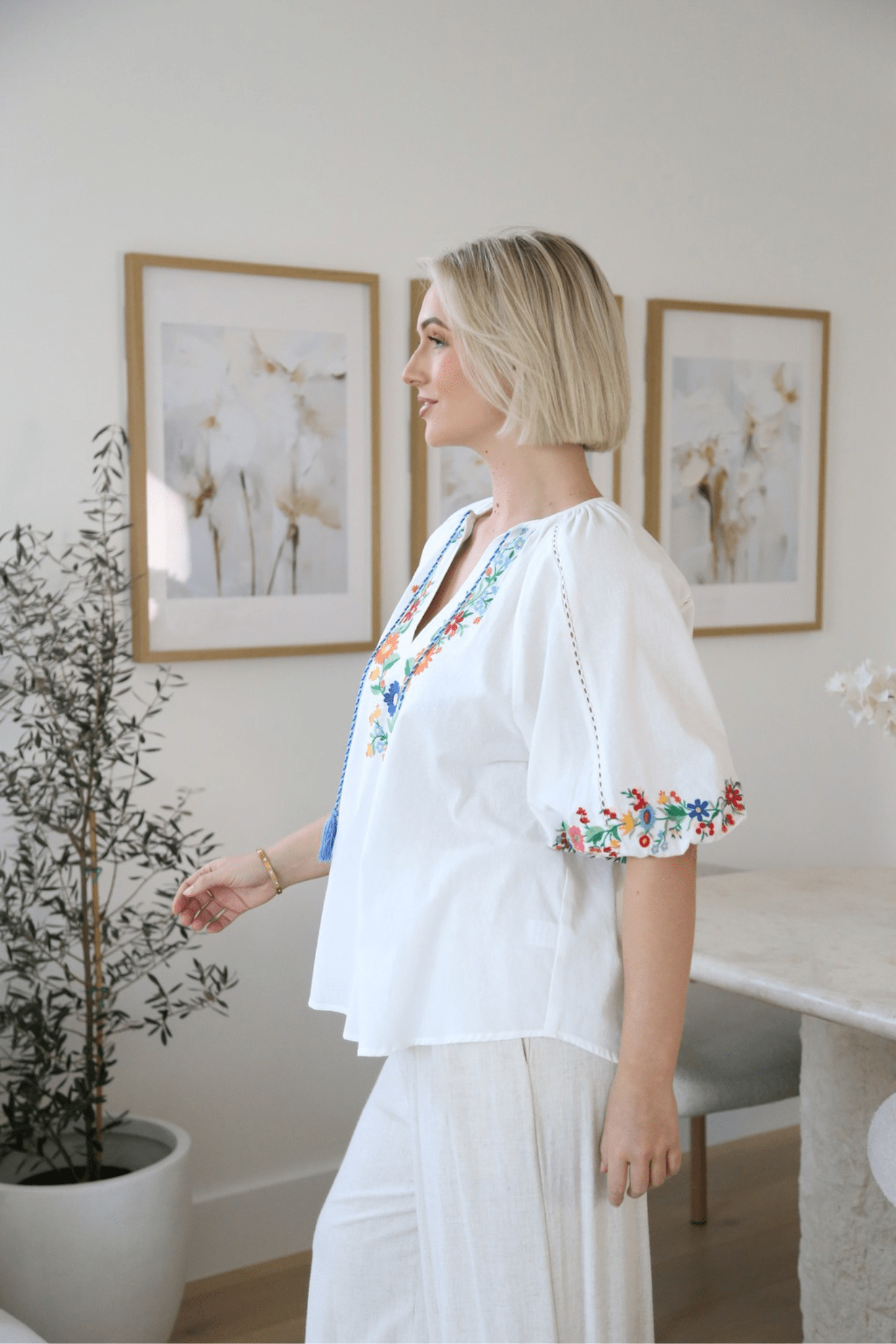 Retro Garden Blouse - Solara Boheme