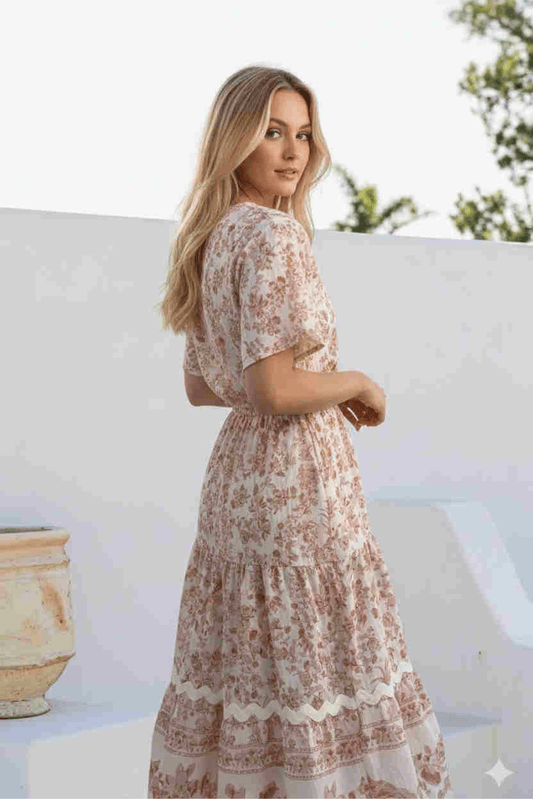 Rosewood Midi Dress - Solara Boheme
