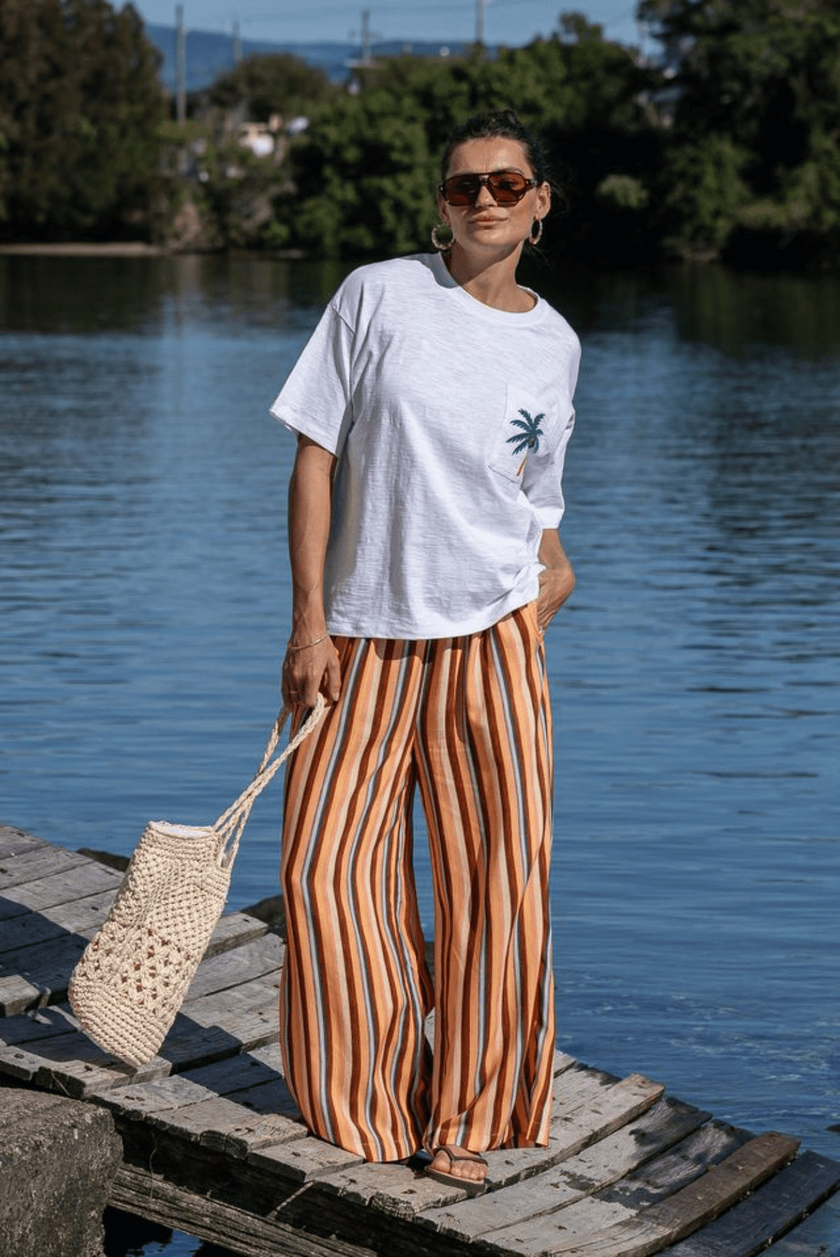 Sienna Stripe Pants - Solara Boheme