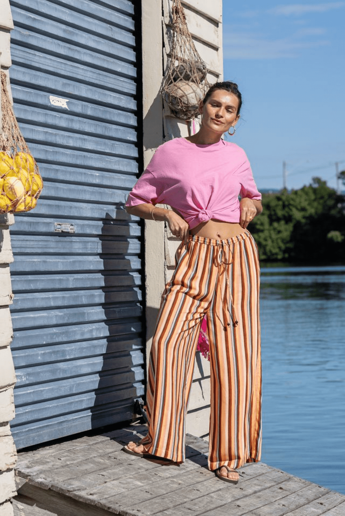 Sienna Stripe Pants - Solara Boheme