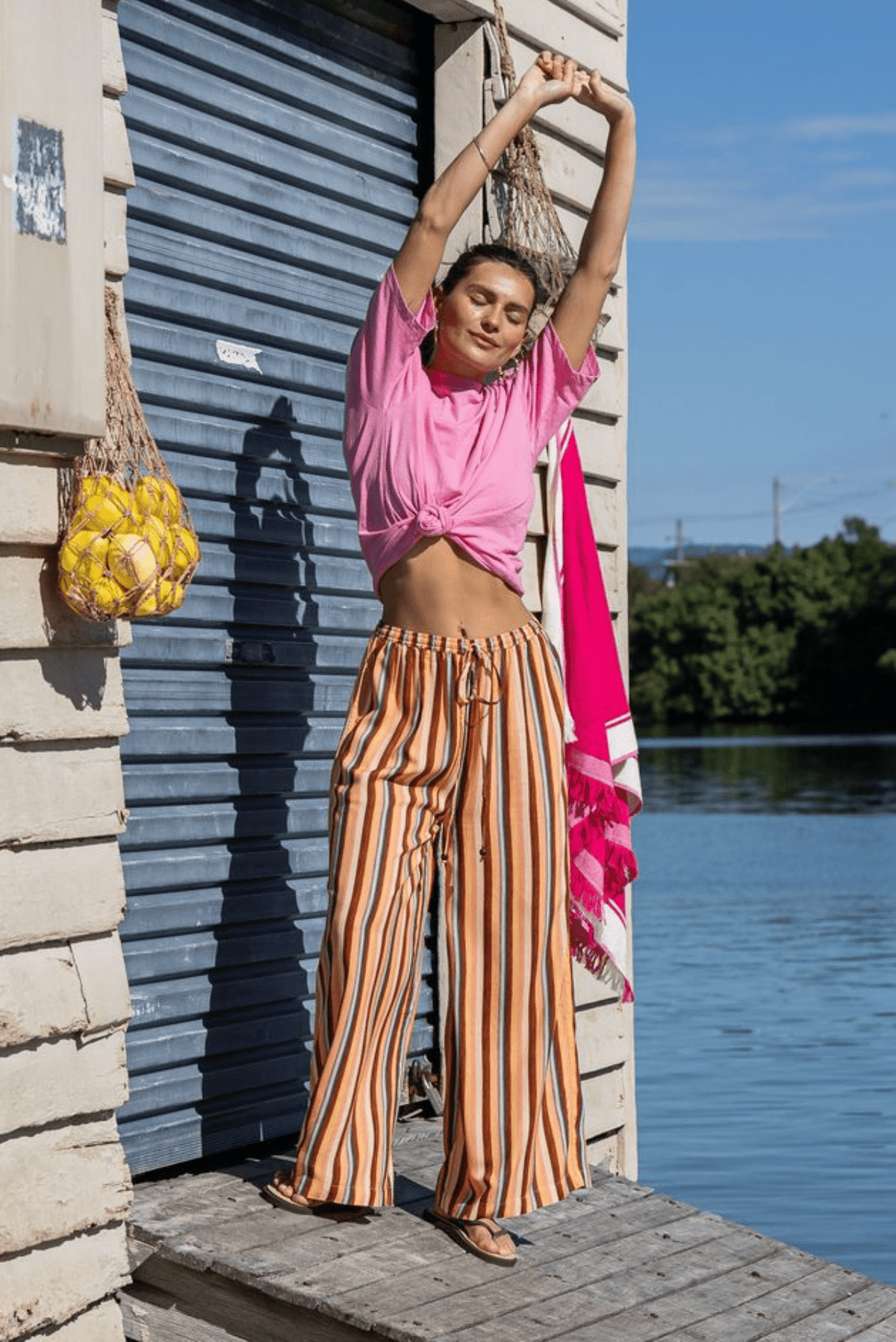 Sienna Stripe Pants - Solara Boheme