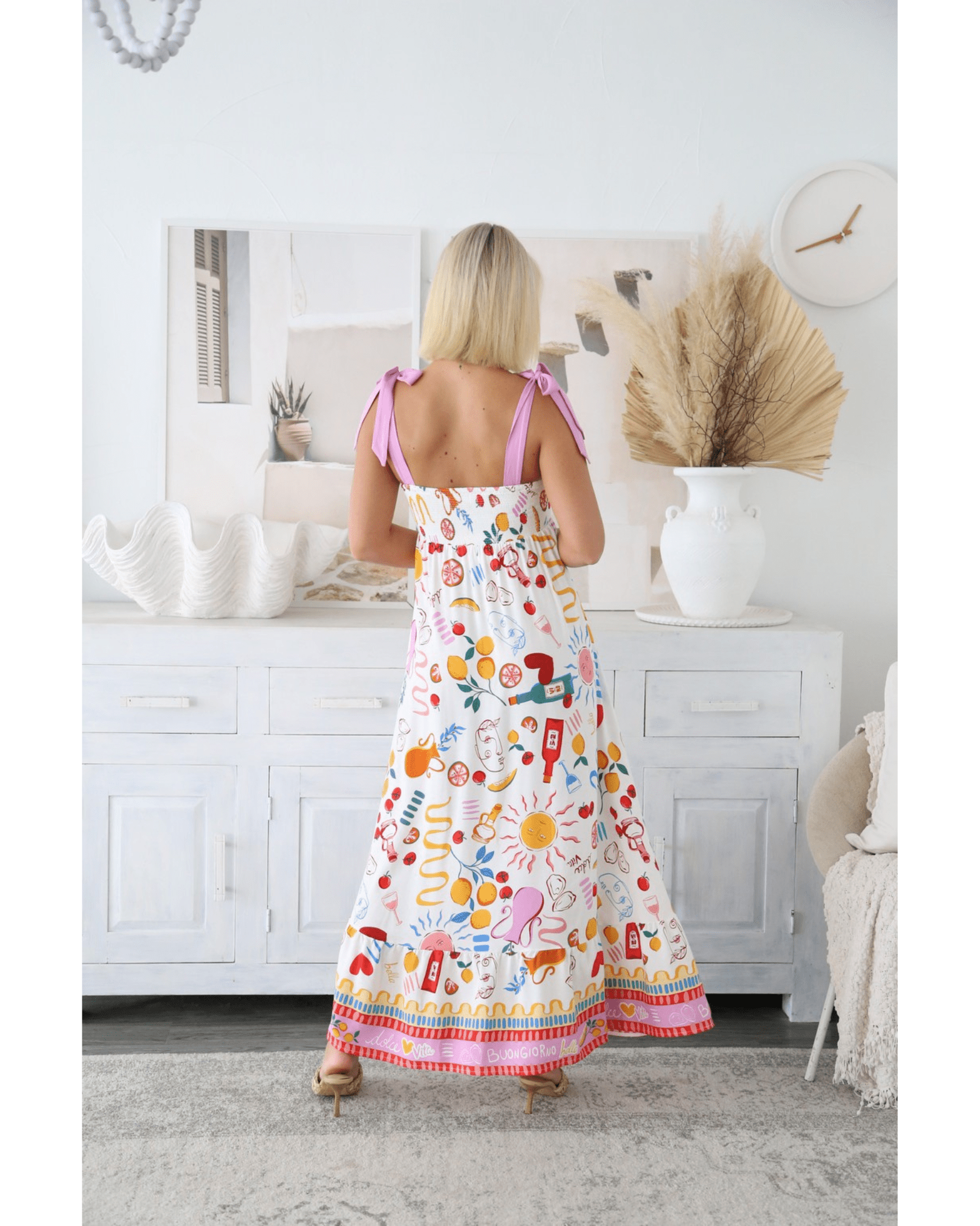 Sunprint Maxi Dress - Solara Boheme