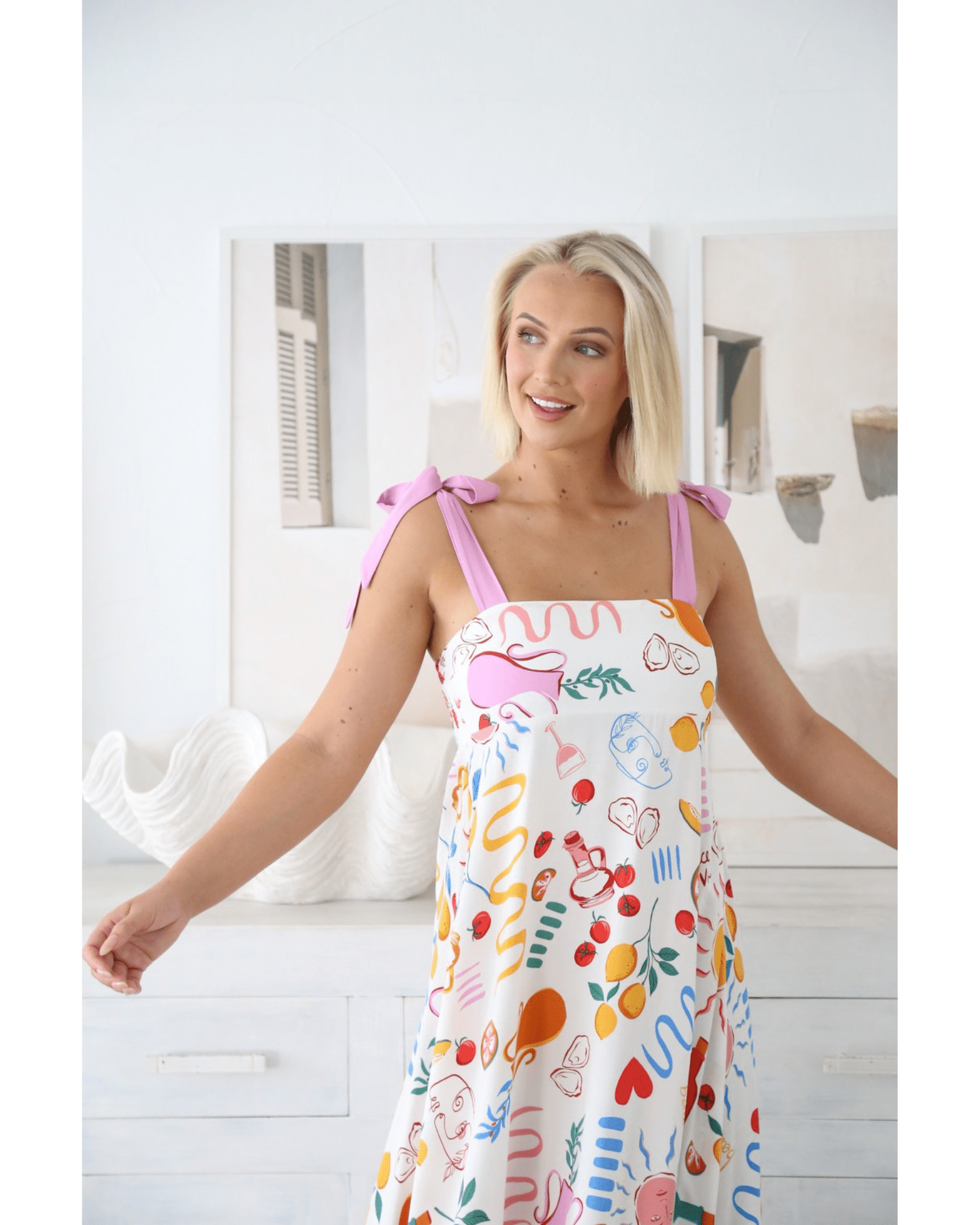 Sunprint Maxi Dress - Solara Boheme