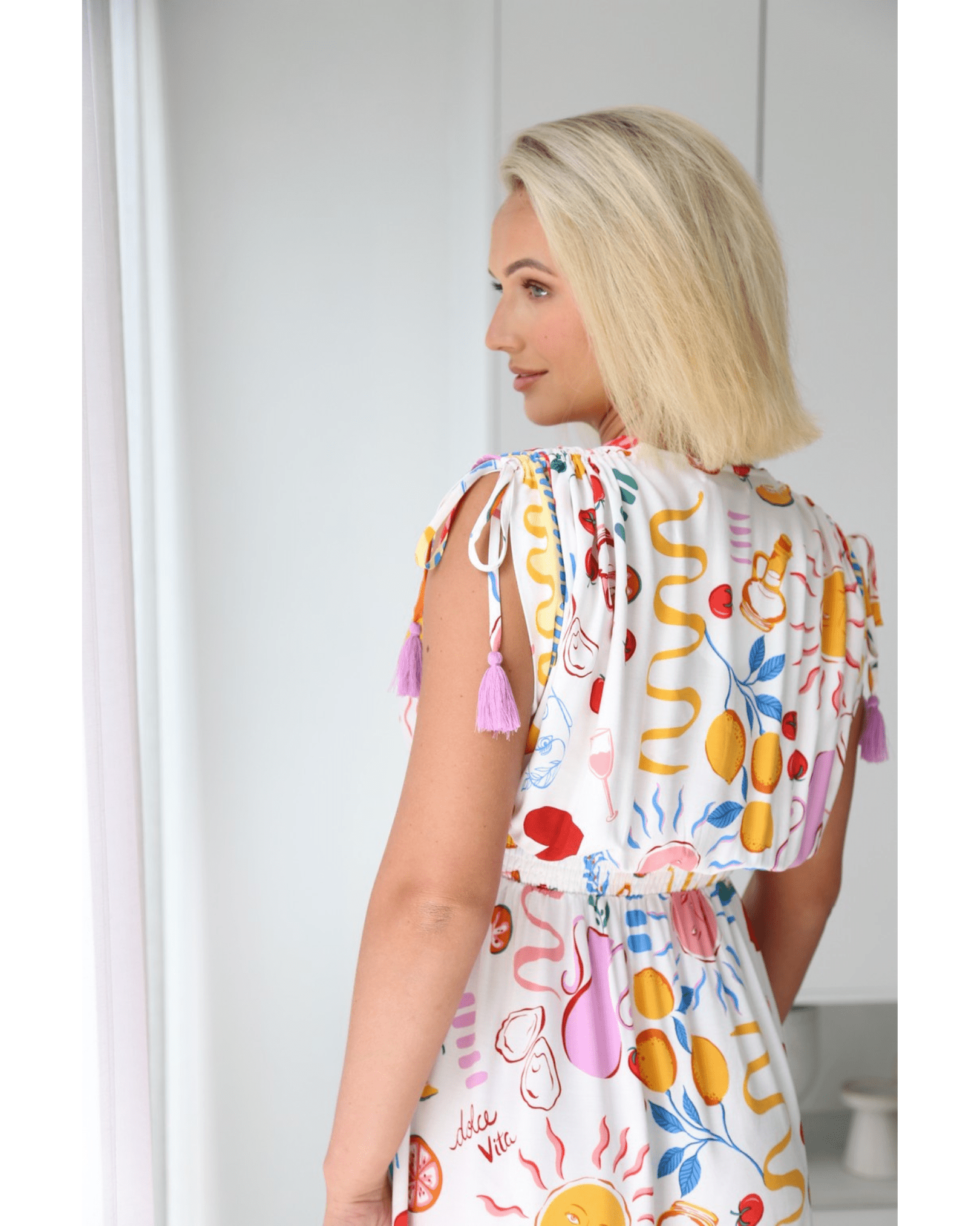Sunprint Mini Dress - Solara Boheme