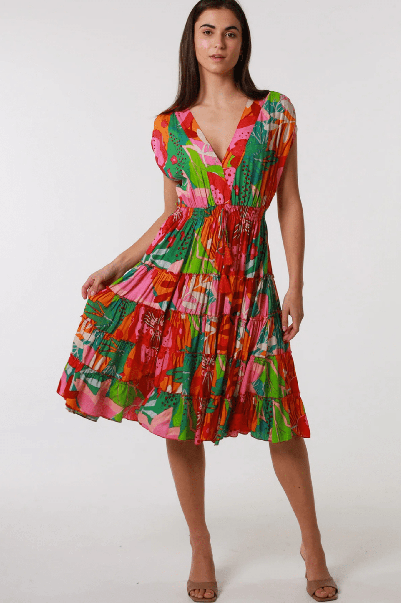 Trixie Dress Orange - Solara Boheme