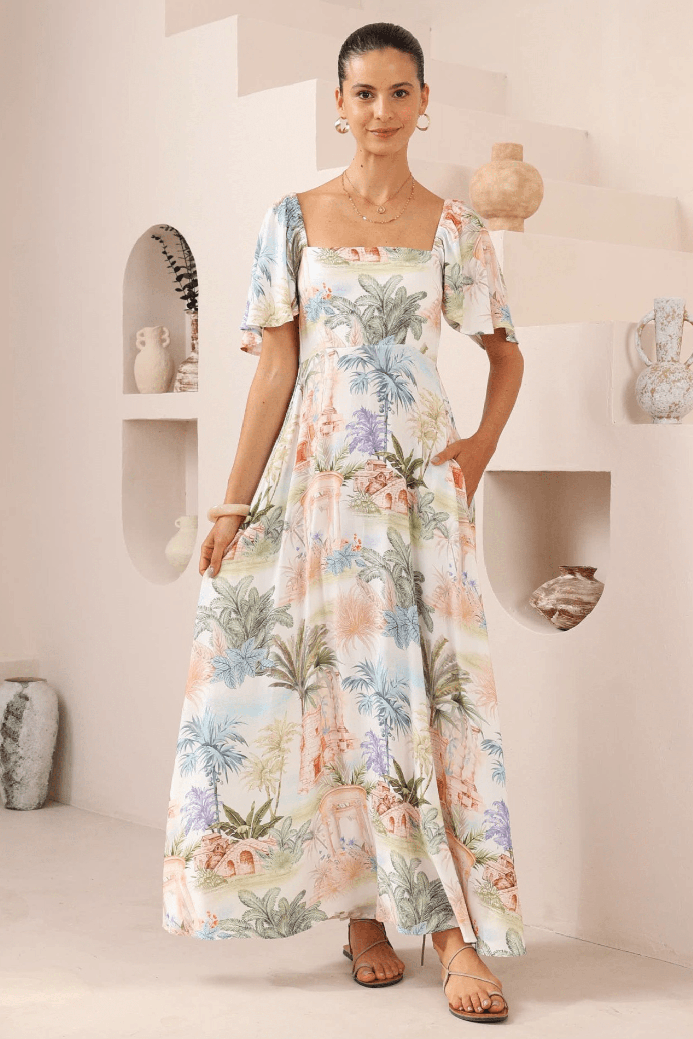 Tropical Escape Maxi Dress - Solara Boheme