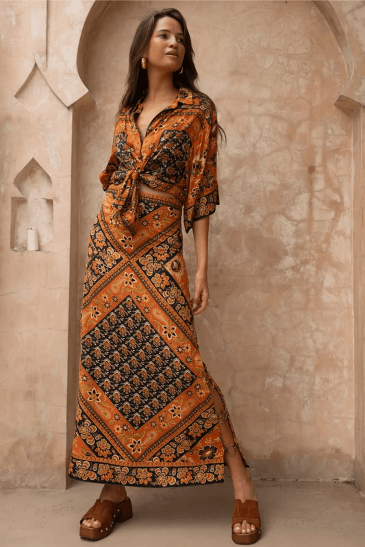 Whitney Skirt - Saffron - Solara Boheme